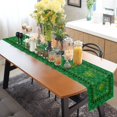 thumbnail image 5 of JOOCAR St. Patrick's Day Table Runner, Plaid Gold Edge Shamrock 13x72 Inch Table Runner for St. Patrick's Day Kitchen Dining Table Table Holiday Decoration, 5 of 5