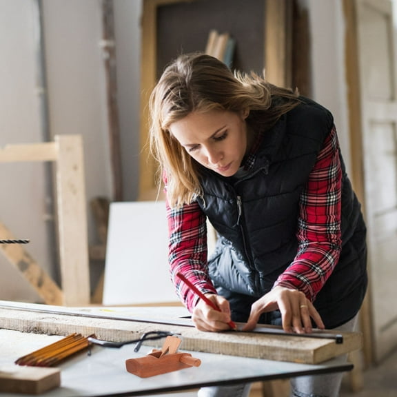 Supvox Compact Brown Hand Planer for DIY Use Made of Synthetic Material with Comfort Grip and Durable Design 2.5x1.8 Inches