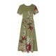 thumbnail image 2 of Vestido de Manga Corta para Mujeres Vestido de Verano de Cuello Redondo Impreso, Poliéster de Tamaño Verdadero Diario Y Vestido de Fiesta, 2 of 4