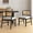 Black+Beige, variant on Dining Chairs Set of 2, Rattan Back Kitchen Chairs, Fabric Upholstered Side Chairs with Rubberwood Frame, Armless Dining Room Chairs for Kitchen, Restaurant, Home, Black Beige