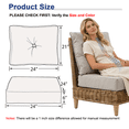 thumbnail image 2 of PUKNLY 5 pack Outdoor Chair Cushions, 24x24x6 in Patio Furniture Cushions, Waterproof & Fade Resistant High Back Deep Seat Cushions Replacement for Wicker Chairs, Loveseats, Sofas, Benches, Khaki, 2 of 7