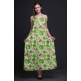 thumbnail image 2 of Bimba Robe Longue Maxi de Soirée pour Femmes en Rayonne à Imprimé Floral, Dos Nu, à Bretelles Spaghetti - Medium, 2 of 5