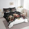 thumbnail image 3 of Feelyou Cute Nutcracker Bedding Comforter Set 7pcs, Happy Christmas Queen Bedding Sets, Winter Sonwflake Reversible Queen Sheet Sets, Ultra Soft Home Decor, 3 of 7