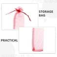 thumbnail image 3 of LEEYNEER 20pcs Transparent Design Organza Bags White Storage Container Events, 3 of 8