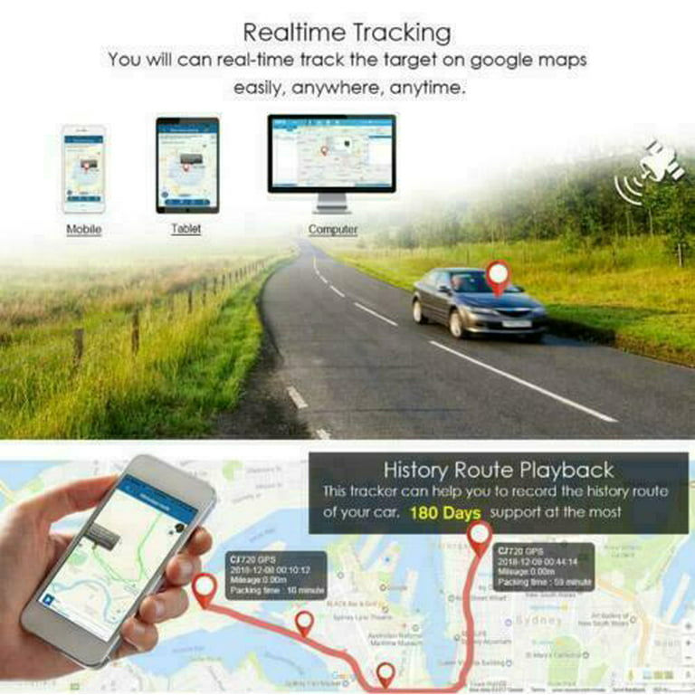 løber tør kunst kompensere Cocobaby Anti-theft GPS Car Tracker Real Time Device Locator Remote Control  Hidden 10-40V - Walmart.com