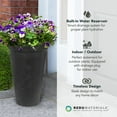 thumbnail image 6 of Tierra Verde Aria Indoor Outdoor Self Watering Planter, 12.5"W x 20"H Black, 6 of 11