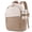 Beige-khaki, variant on Backpack Purses for Women, Chic Versatile Backpack with Water Bottle Pocket, Lightweight Waterproof Casual Daypack for City Work Commute, College, Travel & Gifts, Black-White-Brown