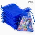 thumbnail image 3 of Organza Drawstring Gift Bags - Sheer Pouches for Weddings, Birthdays, and Party Favors - Reusable, Translucent Fabric, Perfect for Candy, Jewelry, and DIY Packaging,Blue, 3 of 5