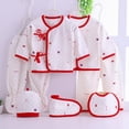 thumbnail image 2 of 7 unids/set 0-3 meses bebé recién nacido niñas niños ropa conjunto ocio ropa chico rojo Zulema Ropa infantil casual, 2 of 8