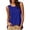 Blue(Tank Tops), variant on Women's Asymmetrical Cross-Back Tank Tops, Crewneck Sleeveless Trendy High-Low Hem Casual Blouses