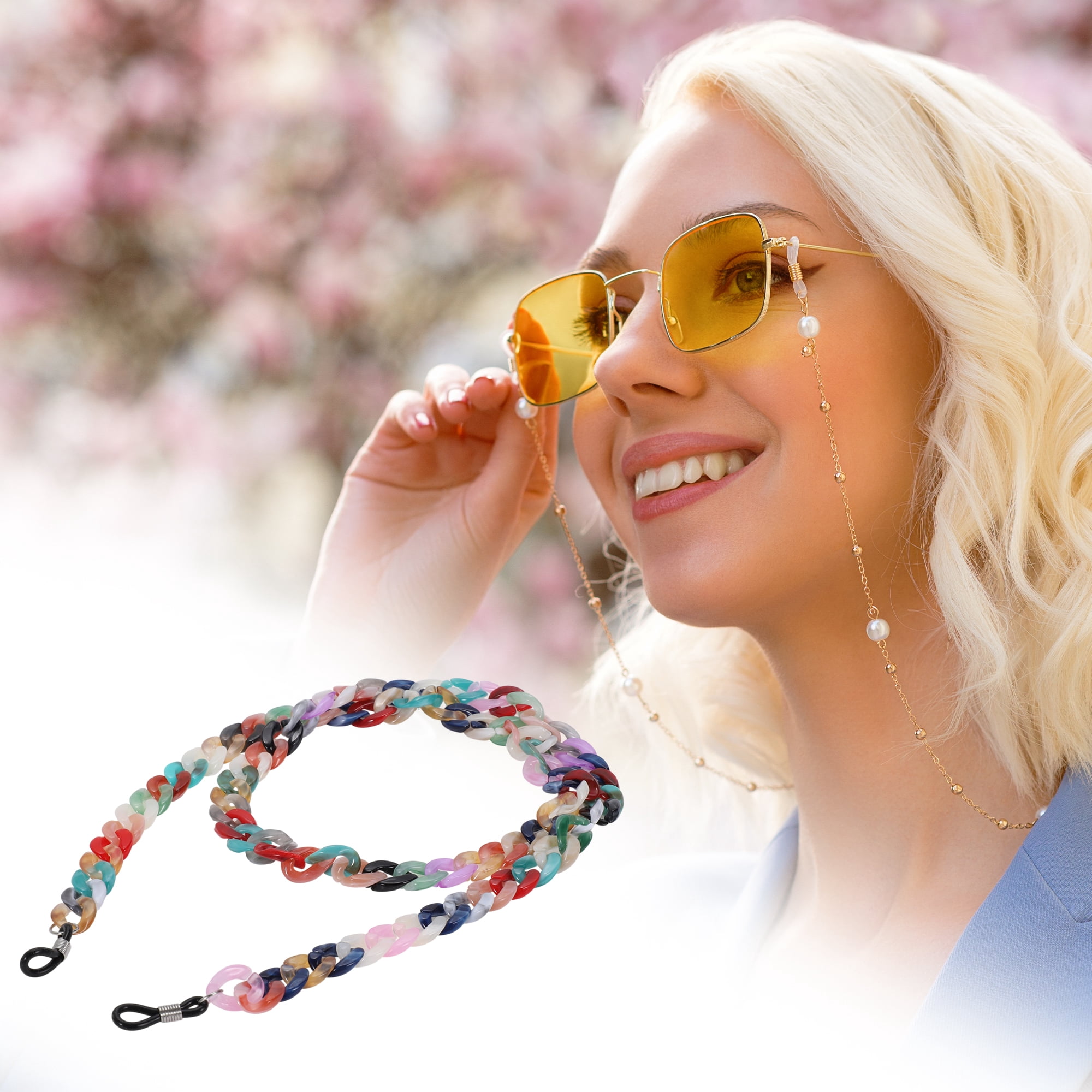 Unique Bargains Dopamine Color Pattern Eyeglass Chain 27.56" 1 Pc Multicolour
