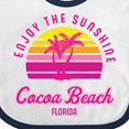 thumbnail image 4 of Inktastic Summer Enjoy the Sunshine Cocoa Beach Florida in Pink Boys or Girls Baby Bib, 4 of 4