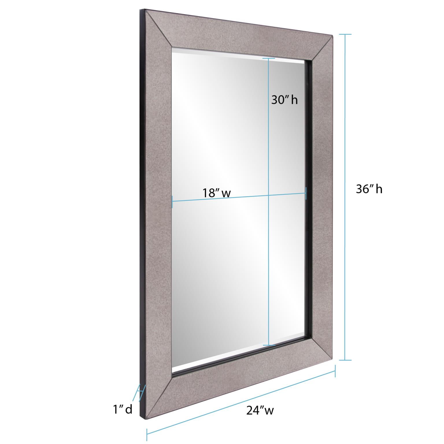 Tyler Dillon Smokey Gray Rectangular Framed Wall Mirror Collection