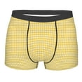 thumbnail image 4 of Goofa Yellow Gingham Printed Men's Boxer Briefs Underwear, Moisture-Wicking Underwear, Trunk,Soft and Breathable Cotton Underwear-Medium, 4 of 9
