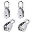 thumbnail image 1 of Wire Rope Crane Pulley Block For Garage, Heavy Duty Stainless Steel Single Pulley Block Anti-Rust Wear Resistance Swivel Hook Flexible Sliding For Machine Loading, Curtains,, 1 of 7