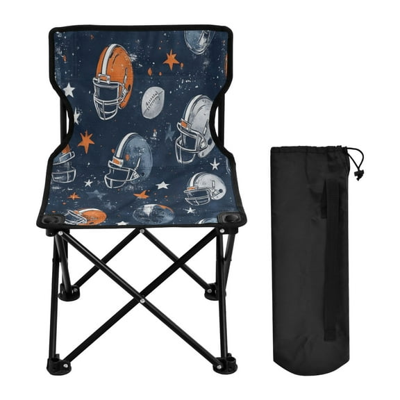 BZSMCE Camping Chairs Modern Starstruck Football Pattern Folding chair
