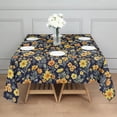 thumbnail image 3 of Pioneer Flower Floral Print Pattern Square Tablecloth, Waterproof Wipeable Spillproof Washable Table Cover for Home Kitchen Party and Daily Decor 42"x42", 3 of 6