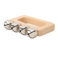 thumbnail image 1 of Hand Bell, Wooden Rectangle Handle Hand Jingle Bells Easy To Play Professional  for Live, 1 of 7