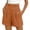 Orange, variant on Admvng Womens Plus Size High Waisted Shorts Pleated Trendy Summer Casual Shorts