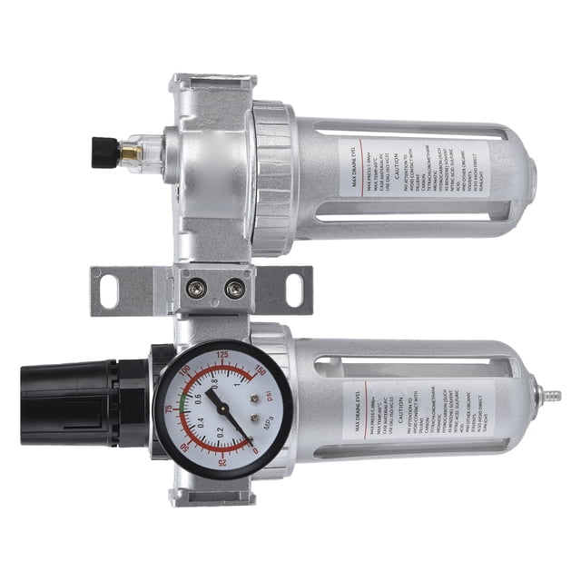 Pneumatic Accessories,Compressed Air Filter Regulator Water Separatorwith Pressure Gauge Air Filter Pressure Regulator Kit Tried and Trusted