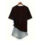 thumbnail image 3 of Camiseta con estampado de pareja de San Valentín: cuello redondo, manga corta, suave, para mujer, hombre, mujer, adolescente, juvenil, deportiva., 3 of 6