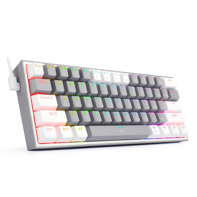 Top: K617 RGB USB Mini teclado mecánico para jugar interruptor rojo 61 teclas cable desmontable, portátil para viajes