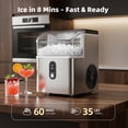 thumbnail image 4 of Havato  Nugget Ice Maker , 35lbs/24HSoft Chewable Sonic Ice Machine, Self-Cleaning, Quiet Operation, Compact Ice Maker, 4 of 6