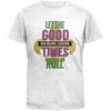 Mardi Gras Let The Good Times Roll Mens Soft T Shirt Heather White 2XL