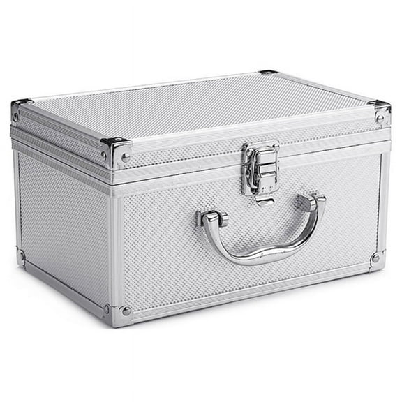 Foam Tool Box Organizer Aluminum Suitcase Tool Case for -Hardware Toolbox Storage Boxes 23X15X12.5Cm