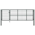 thumbnail image 4 of vidaXL Garden Gate with Posts Steel Anthracite Fence Patio Outdoor Multi Sizes, 4 of 5