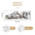 thumbnail image 3 of Lsque Running White Horses Body Pillow Case Cover,Ultra-Soft Microfiber Bed Pillow Cases 20x54 inches,Elegant Bedding,Breathable Durable Pillow Cover with Envelope Closure, 3 of 8