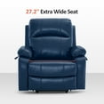 thumbnail image 4 of MCombo 27.2'' Extra Wide Seat Power Lift Recliner Chair with Massage and Heat for Short People, Faux Leather R7410 (Navy Blue, Wide), 4 of 10