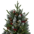 thumbnail image 4 of Northlight 7ft Pre-Lit Frosted Mixed Berry Pine Artificial Christmas Tree - Clear Lights, 4 of 6
