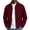 Red, variant on Men's Zip Up Casual Jacket Lapel Collar Fully Lined Long Sleeve Coat with Pockets Spring Fall Outfits Daily Outerwear