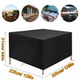thumbnail image 2 of SHELTUSE Square Patio Table Cover - 128 L x 128 W x 28 H IN Waterproof Outdoor Patio Furniture Cover for Table, Chair and Sofa, Windproof & UV-Protection Patio Cover, Black, 2 of 7