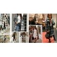 thumbnail image 6 of Fantaslook Flannel Shirts for Women Button Up Plaid Shirt Long Pocketed Shacket Jacket Coat, 6 of 7
