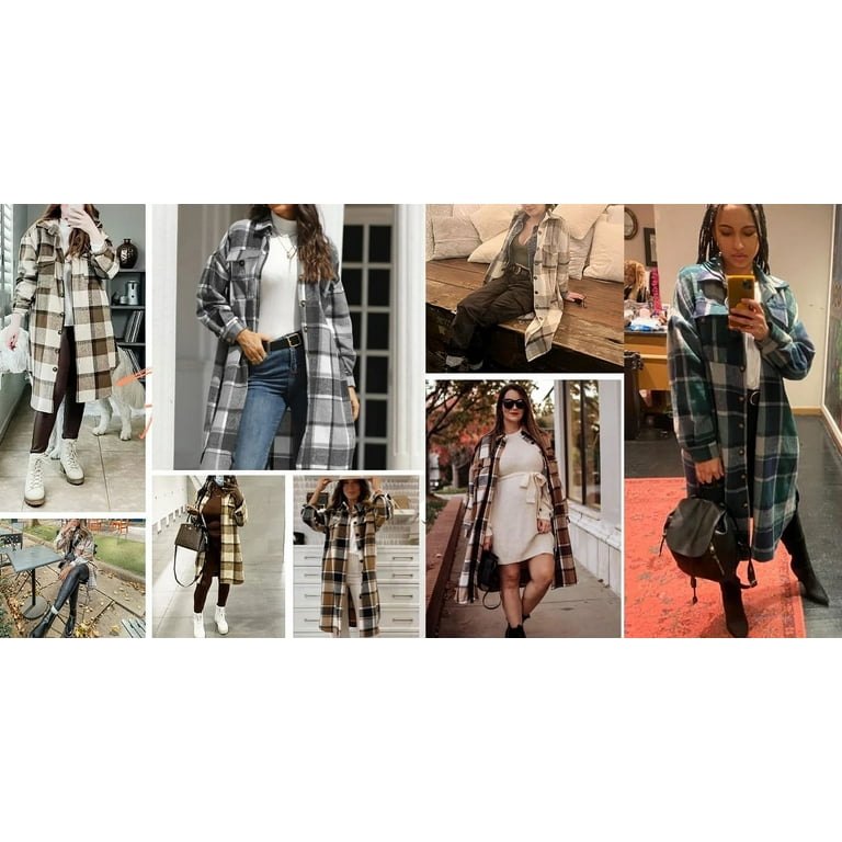 Fantaslook Flannel Shirts for Women Button Up Plaid Shirt Fantaslook Flannel Shirts for Women Button Up Plaid Shirt