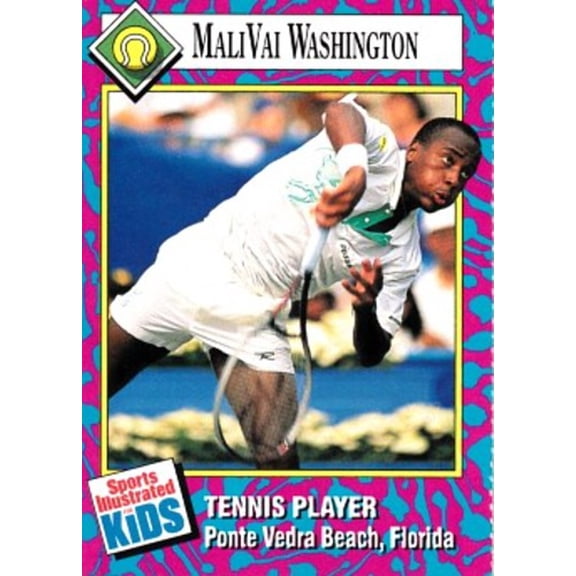 MaliVai Washington 1993 Sports Illustrated for Kids tennis card