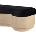 thumbnail image 6 of Meridian Furniture Savoy Black Velour Fur Fabric Bench, 6 of 9