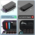 thumbnail image 7 of Switch OLED Carrying Case for Nintendo Switch/OLED Model, Portable Switch Travel Carry Case Fit for Joy-Con and Adapter, Hard Shell Protective Switch Pouch Case with 20 Games, Purple, 7 of 7