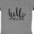 thumbnail image 3 of Inktastic Hello, I'm New Here Hand Drawn Type Boys or Girls Baby Bodysuit, 3 of 4