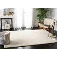 thumbnail image 3 of SAFAVIEH August Carlene Solid Plush Shag Area Rug, Ivory, 6'7" x 6'7" Square - Modern Design, Ivory, Non-Shedding & Easy Cleaning, Ultra Plush Thick Pile, Ideal for Living Room, Bedroom, 3 of 10