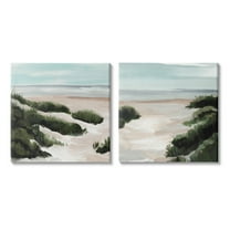 Stupell Industries Tall Grass Sand Dunes Soft Wave Beach Landscape, 24 x 24,Design by Annie Warren