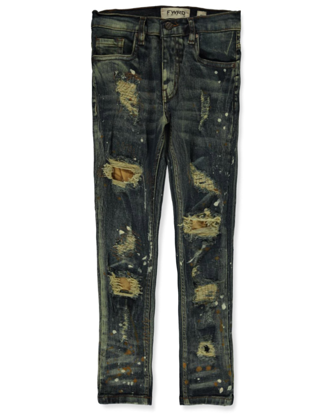 FWRD Boys' Paint Drip Jeans light tint, 4 (Little Boys)