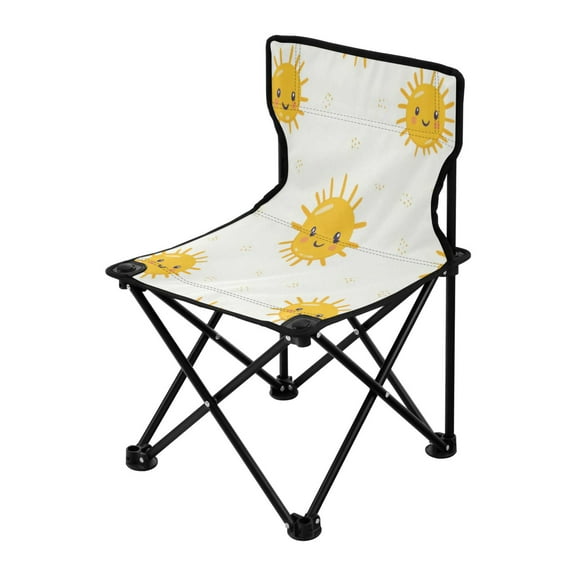 Outdoor Folding Chair 14.46x14.46x22.83 Inches, Camping Folding Chair Easy to Carry Ideal for Outdoor Picnics Camping Park Fishing Lovely Sun Seamless