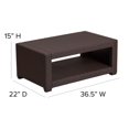 thumbnail image 2 of Table basse en fausse rotin brun chocolat, 2 of 8