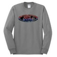 thumbnail image 2 of Red Blue and Black Ford Logo | Mens Cars and Trucks Long Sleeve T-Shirt, Heather Grey, Medium, 2 of 3