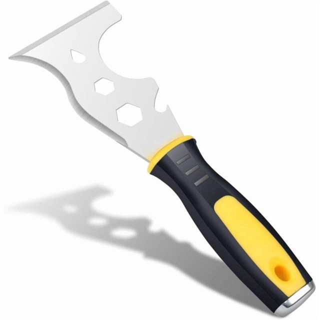 13 in 1 Stainless Steel Painter Tool, Paint Scraper, 13 in 1 Multi-Function Painter Tool, Putty Knife with Straight Scraper, Curved Scraper, Nail Puller