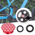 thumbnail image 4 of Neinkie Chainwheel Crank Cap Bright Color Dustproof Decoration Chrysanthemum Print Anti Corrosion Crankset Dust Cover for Riding, 4 of 9