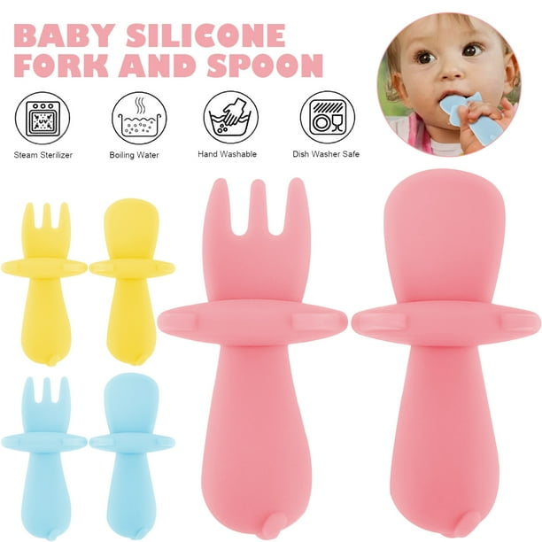 Duety Toddler Utensils Set SelfFeeding Silicone Baby Utensils Anti